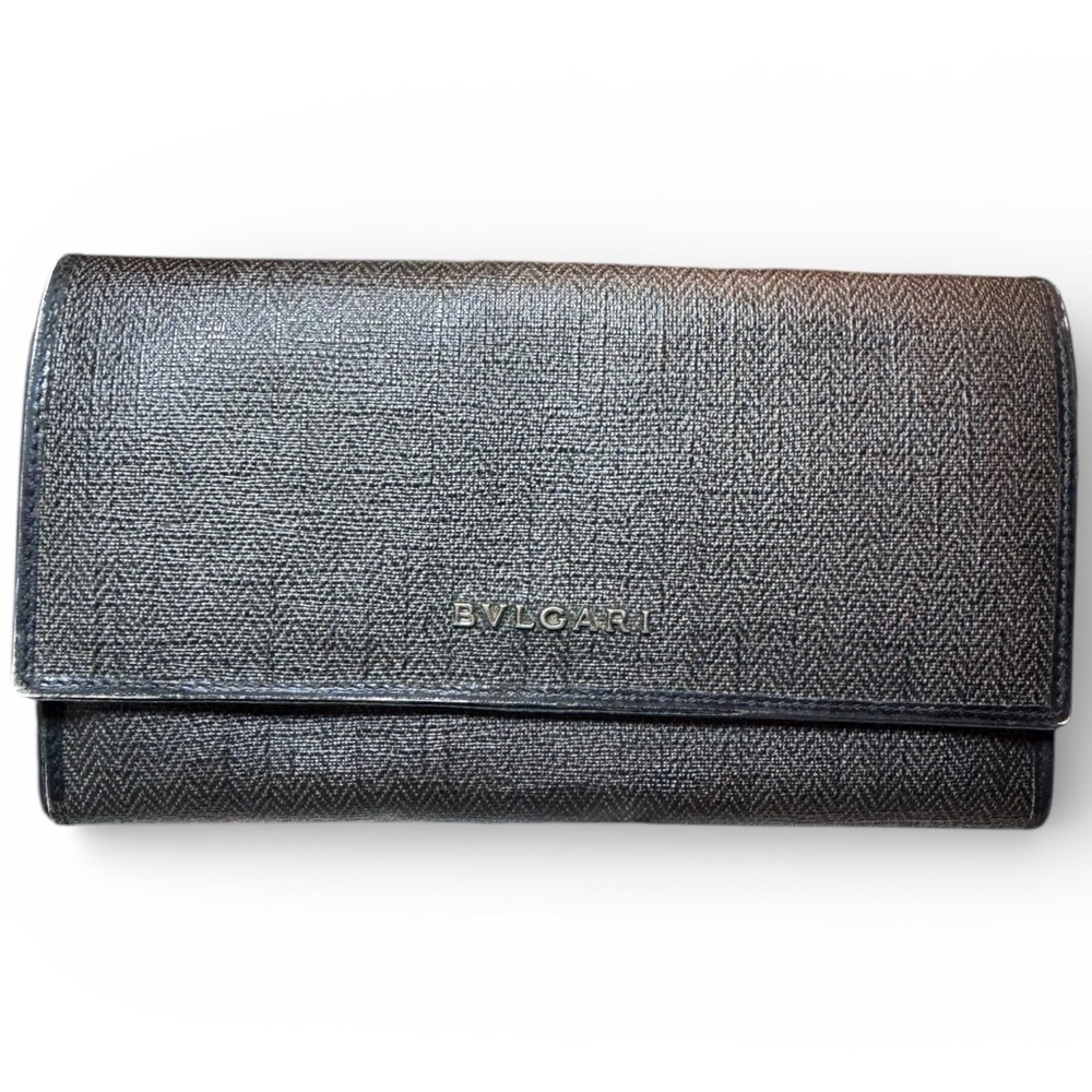 Bvlgari Herringbone Wallet - Picture 1 of 7
